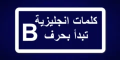 كلمات انجليزية بحرف B مترجمة بالعربية مع النطق